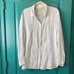 J.JILL LOVE LINEN COVERUP/SHIRT SIZE LARGE